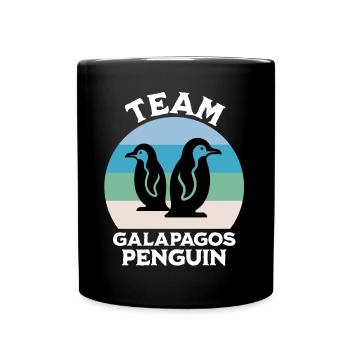 Galapagos Pinguin Sprüche - Tasse einfarbig - Schwarz - Vorne
