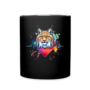 ECG de lynx ibérique - Mug uni - noir - Devant