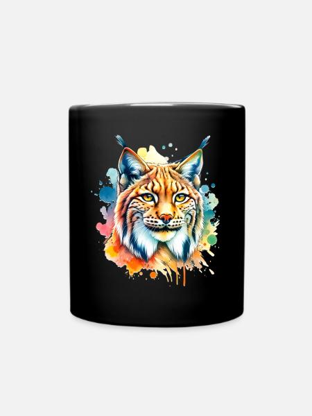 Iberischer Luchs - Tasse einfarbig - Schwarz