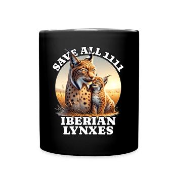 Lynx ibérique de la Sava - Mug uni - noir - Devant