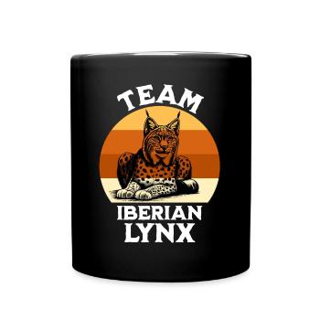 Iberischer Luchs Sprüche - Tasse einfarbig - Schwarz - Vorne