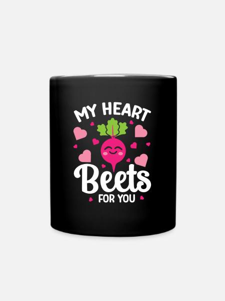 Relation de betterave en disant coeur betteraves pour vous - Mug uni - noir