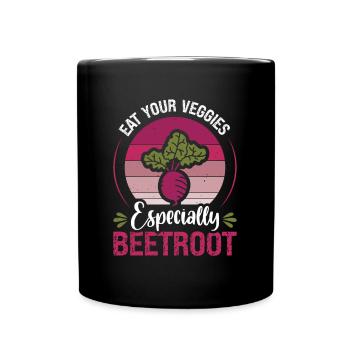 Beetroot Vegetables Eat Your Veggies Beetroot - Full Colour Mug - black - Front