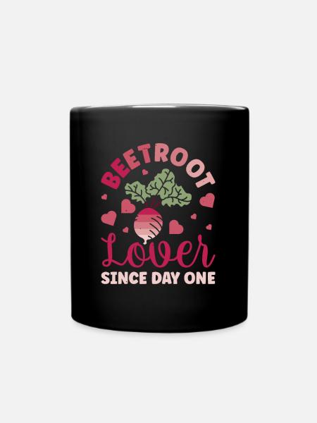 Beetroot Vegetables for Turnips Lover Gift - Full Colour Mug - black