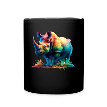 Rhino Nashorn - Full Colour Mug - black - Front