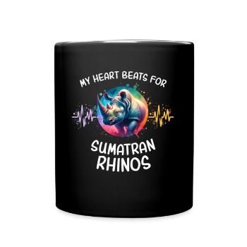 Rhino Rhino Heartline - Mug uni - noir - Devant