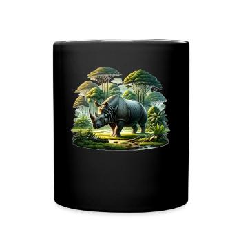Rhino Nashorn - Full Colour Mug - black - Front