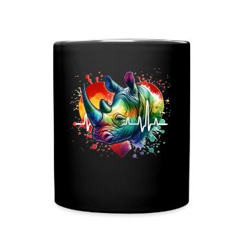 Rhino Rhino ECG - Mug uni - noir - Devant