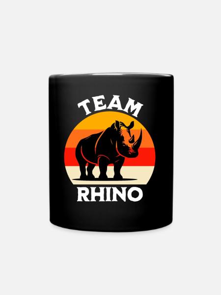 Rhino Nashorn Sprüche - Tasse einfarbig - Schwarz