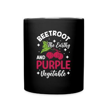 Betterave Légume Violet Terreux - Rüben Gemüse - Mug uni - noir - Devant