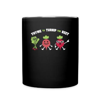 Thyme To Turnip The Beet Beets Beetroot Gift - Full Colour Mug - black - Front