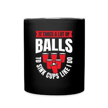 Bierbong Crew Bälle Sinken Bier Pong Turnier - Tasse einfarbig - Schwarz - Vorne
