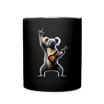 Drôle Rock Guitare Koala Musique Amoureux des animaux - Mug uni - noir - Devant