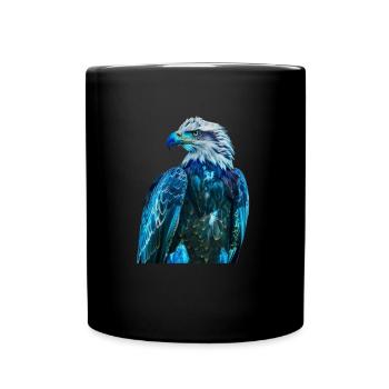 Adler Motiv Tier Tierliebhaber Vogel Kunst Natur - Tasse einfarbig - Schwarz - Vorne