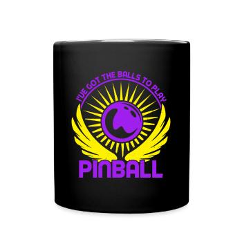 I´ve Got The Balls To Play Pinball Machine Player - Tasse einfarbig - Schwarz - Vorne