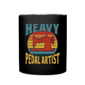 Heavy Pedal Artist - Machine à coudre Quilter - Mug uni - noir - Devant