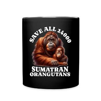 Sauver Orang-outan - Mug uni - noir - Devant