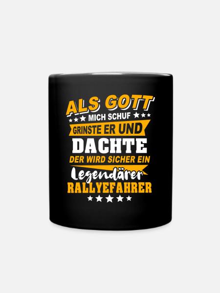 Rallyefahrer Rallye fahren - Tasse einfarbig - Schwarz