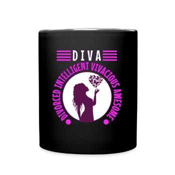 Divorce Diva - Mug uni - noir - Devant