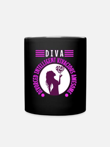 Divorce Diva - Tasse einfarbig - Schwarz