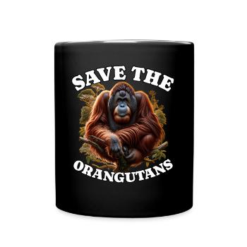 Sauver Orang-outan - Mug uni - noir - Devant
