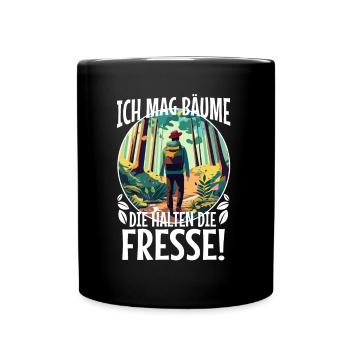 J’aime les arbres qui retiennent la nourriture - Mug uni - noir - Devant