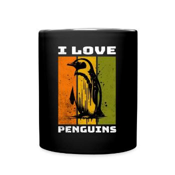 Penguin Pinguin - Tasse einfarbig - Schwarz - Vorne