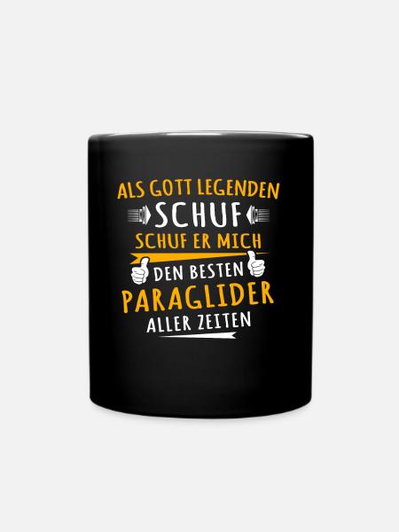 Paraglider - Tasse einfarbig - Schwarz