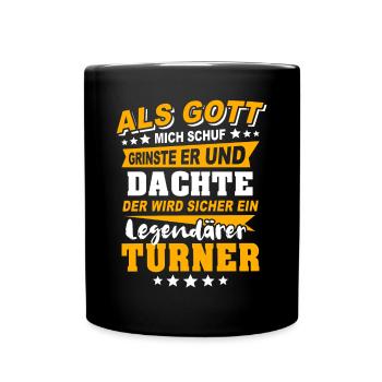 Turner Turnen - Tasse einfarbig - Schwarz - Vorne