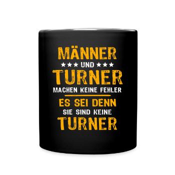Turner Turnen - Tasse einfarbig - Schwarz - Vorne