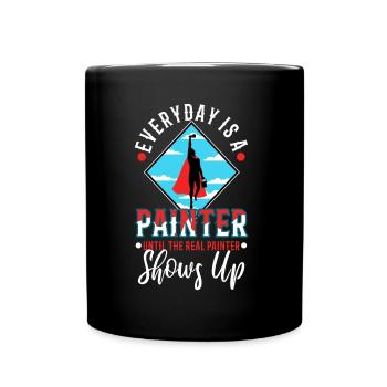 Tout le monde est peintre jusqu’au vrai peintre - Mug uni - noir - Devant