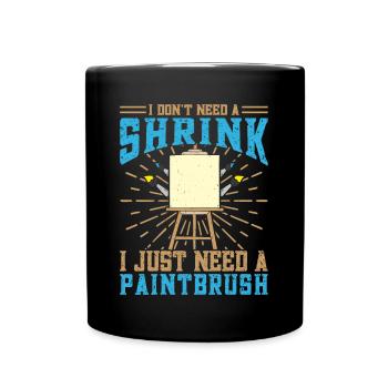 Artiste cool J’ai besoin d’un cadeau de peintre au pinceau - Mug uni - noir - Devant