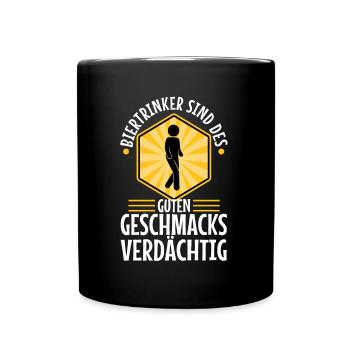 Beer drinkers are suspected of good taste - Full Colour Mug - black - Front