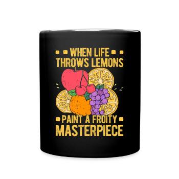 Artiste Peintre Peinture graphique A Fruity Art Cadeaux - Mug uni - noir - Devant
