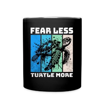 Tortue imbriquée Karettschildkröte - Mug uni - noir - Devant