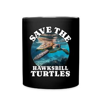 Hawksbill turtle - Full Colour Mug - black - Front