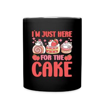 Cake Baker Just Here For Cake Cupcake - Full Colour Mug - black - Front