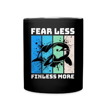 Finless Porpoise Yangtze Smooth Dolphin - Full Colour Mug - black - Front