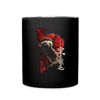 Drôle paresseux Art Animal paresseux animaux animaux sauvages - Mug uni - noir - Devant