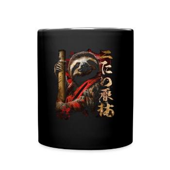 Drôle paresseux Art Animal paresseux animaux animaux sauvages - Mug uni - noir - Devant
