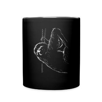 Drôle paresseux Art Animal paresseux animaux animaux sauvages - Mug uni - noir - Devant