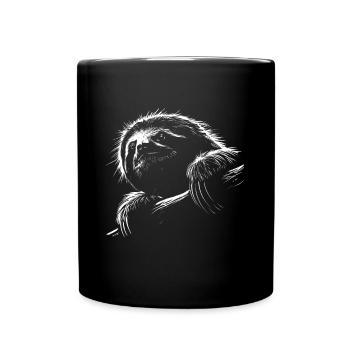 Drôle paresseux Art Animal paresseux animaux animaux sauvages - Mug uni - noir - Devant