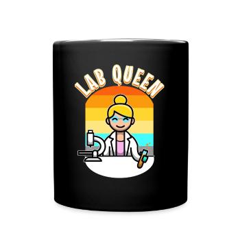 Lab Queen - Tasse einfarbig - Schwarz - Vorne