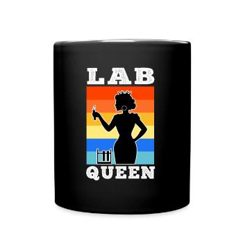 Lab Queen - Tasse einfarbig - Schwarz - Vorne