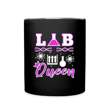 Lab Queen - Tasse einfarbig - Schwarz - Vorne