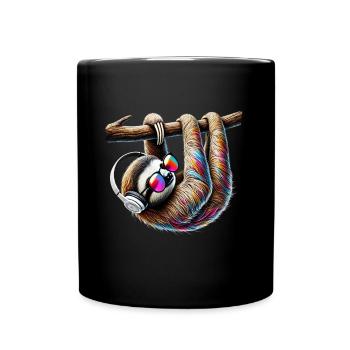 Drôle paresseux Art Animal paresseux animaux animaux sauvages - Mug uni - noir - Devant