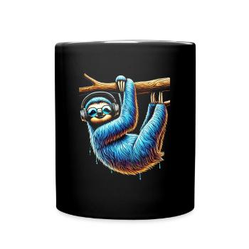 Drôle paresseux Art Animal paresseux animaux animaux sauvages - Mug uni - noir - Devant