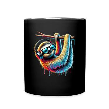 Drôle paresseux Art Animal paresseux animaux animaux sauvages - Mug uni - noir - Devant