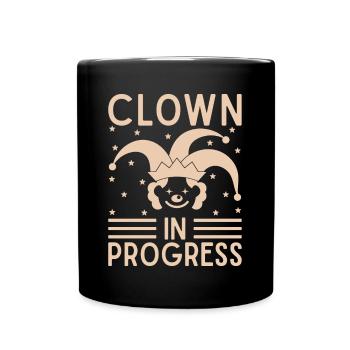 Clown In Progress Circus Performer Costume Gifts - Full Colour Mug - black - Front