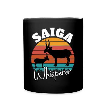 Saiga Antilope Flüsterer - Tasse einfarbig - Schwarz - Vorne